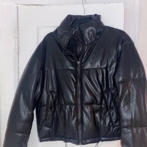 Black puffer coat